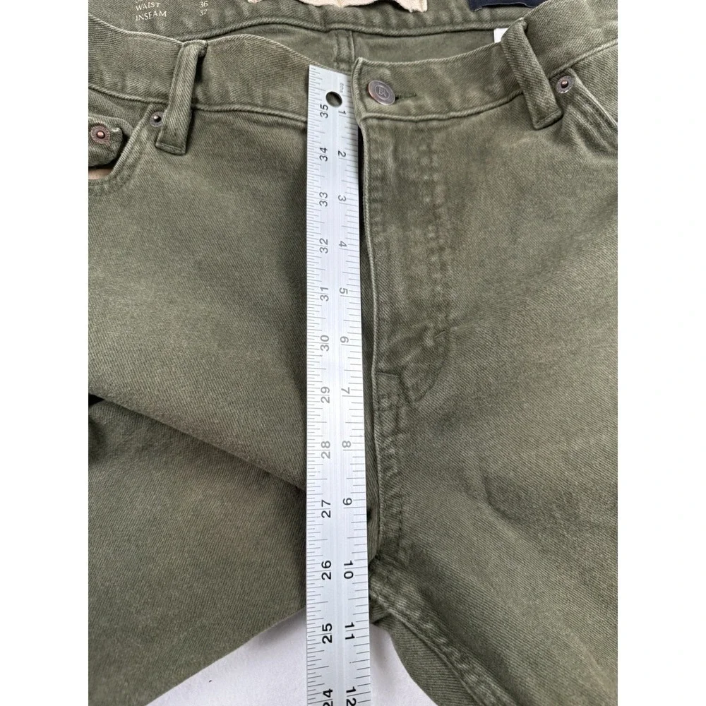 Banana Republic Traveler Pants Mens 36x32 (Fits 36x30) Olive Brushed Denim